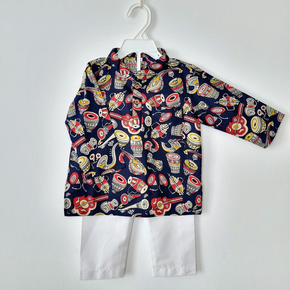 Raaga Symphony Kurta Set - Nimbu Kids