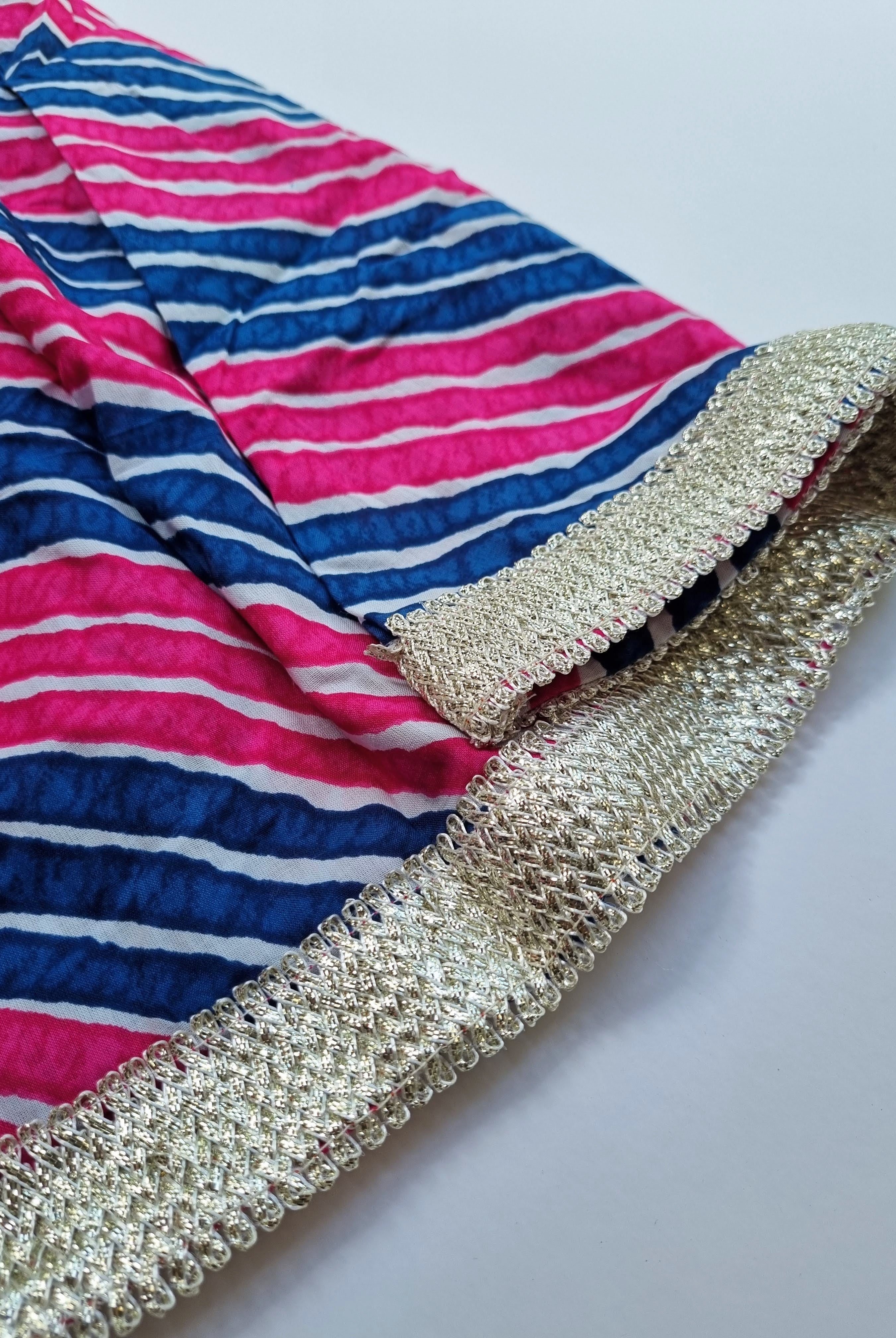 Leheriya Onion Purple Lehenga Set - Nimbu Kids