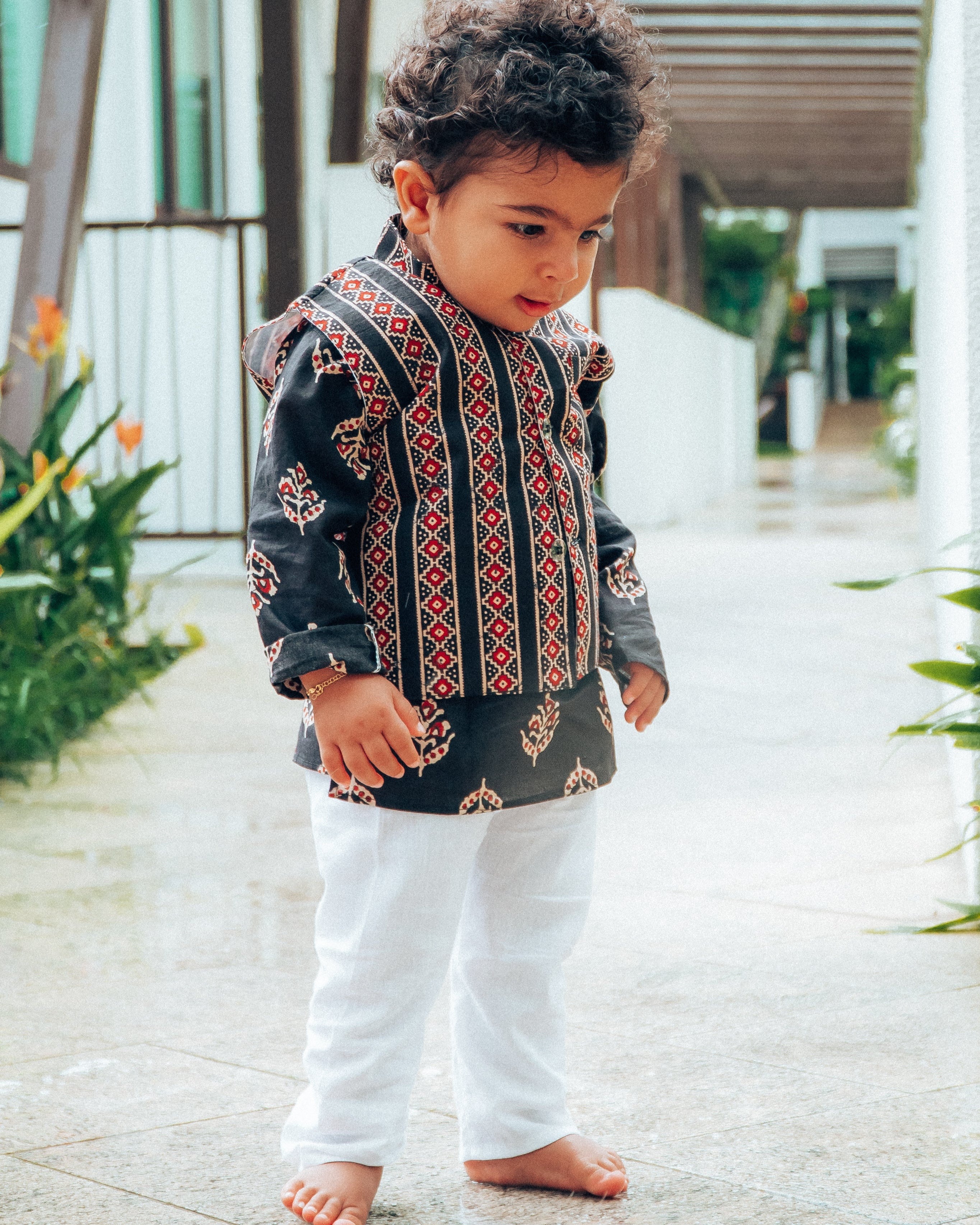 Raajsi Black Jacket set - Nimbu Kids