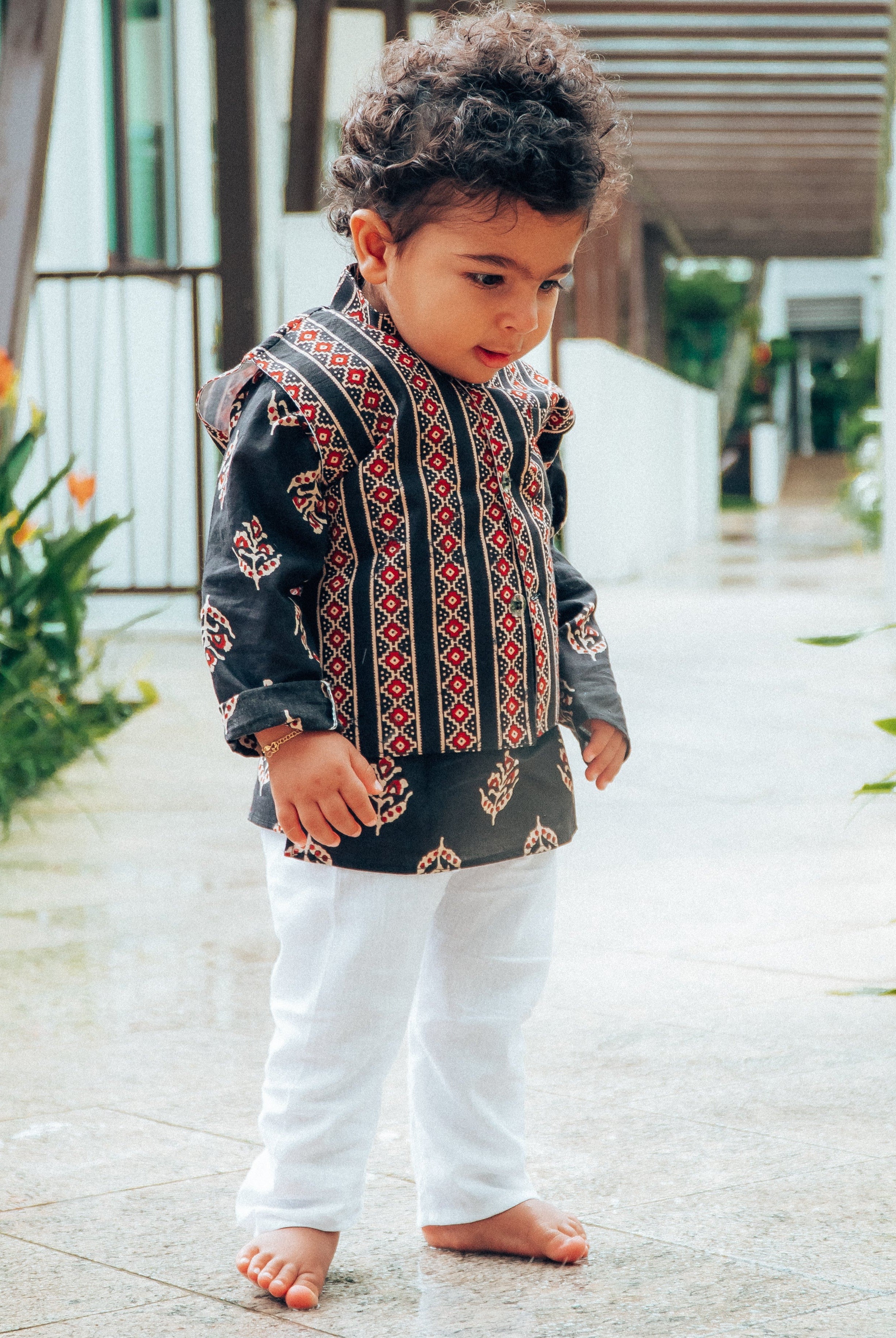 Raajsi Black Jacket set - Nimbu Kids
