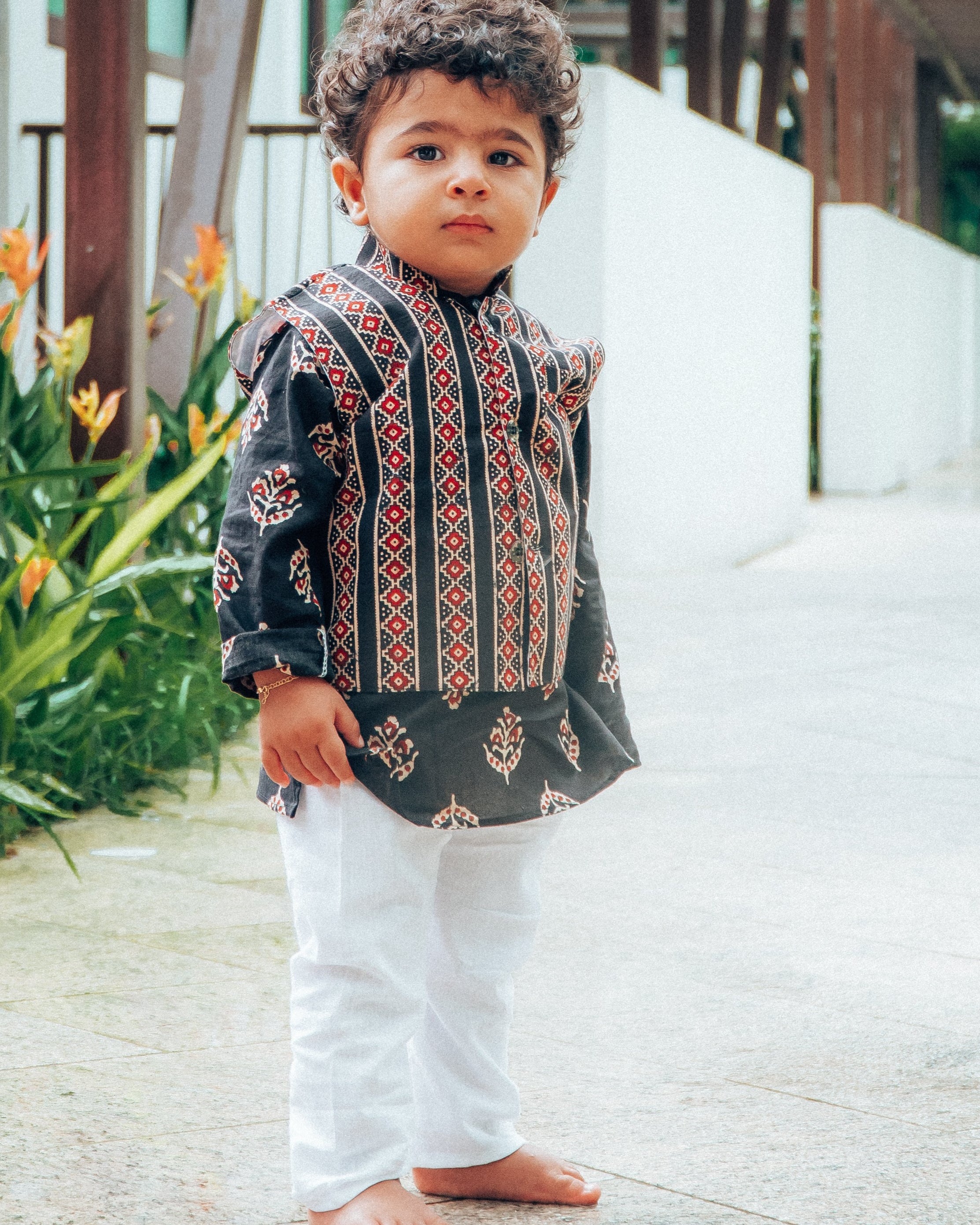 Raajsi Black Jacket set - Nimbu Kids
