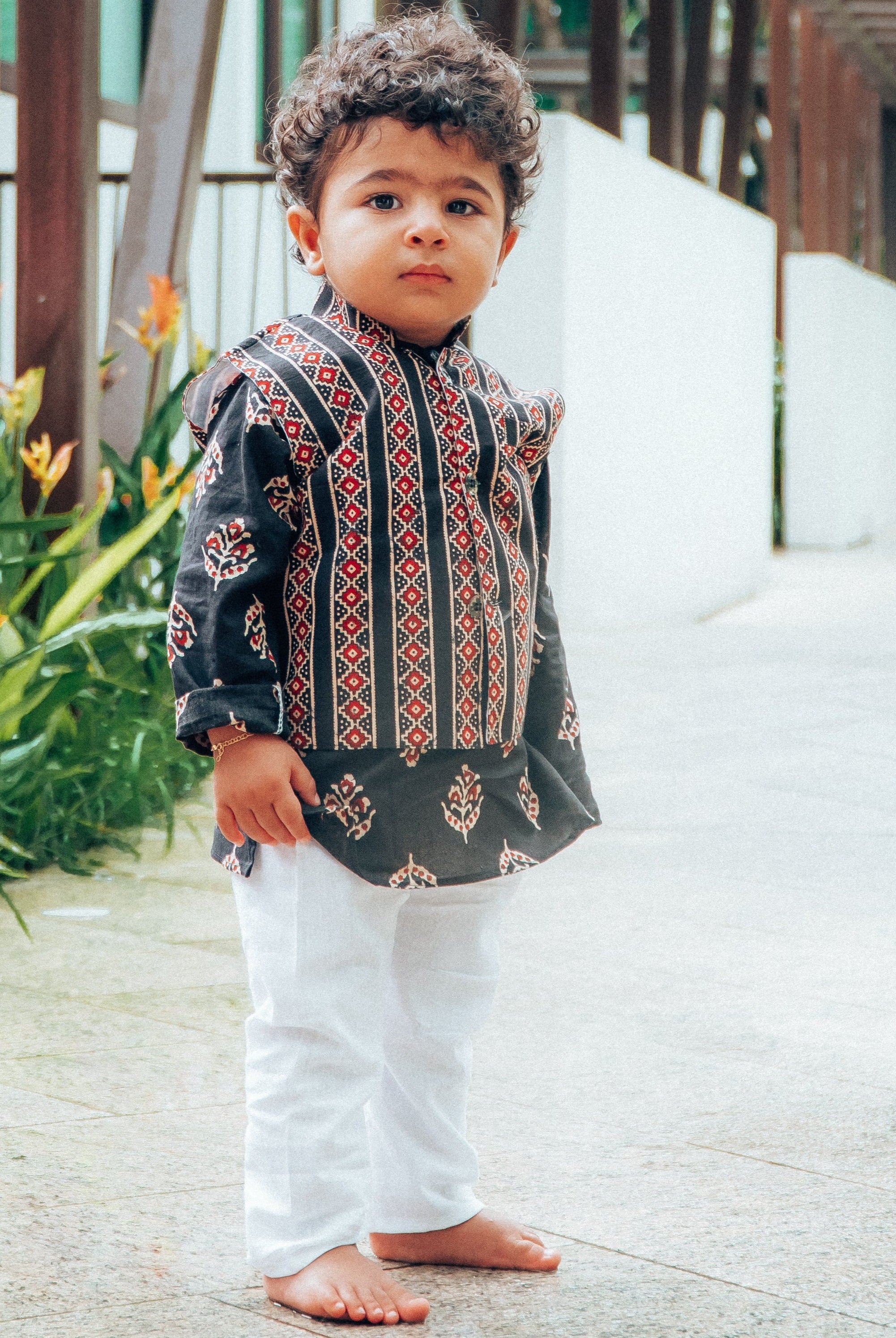 Raajsi Black Jacket set - Nimbu Kids