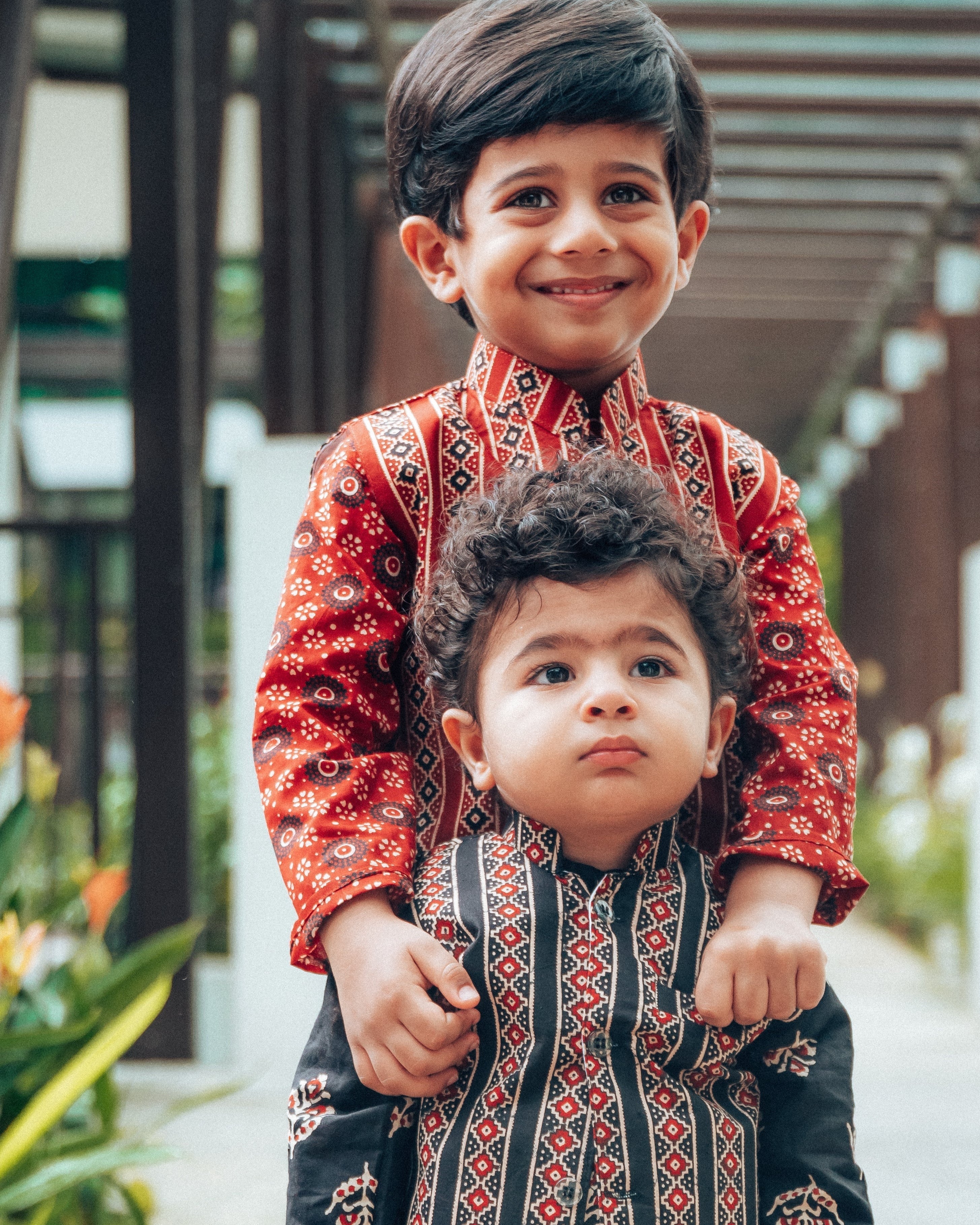 Raajsi Maroon Jacket set - Nimbu Kids