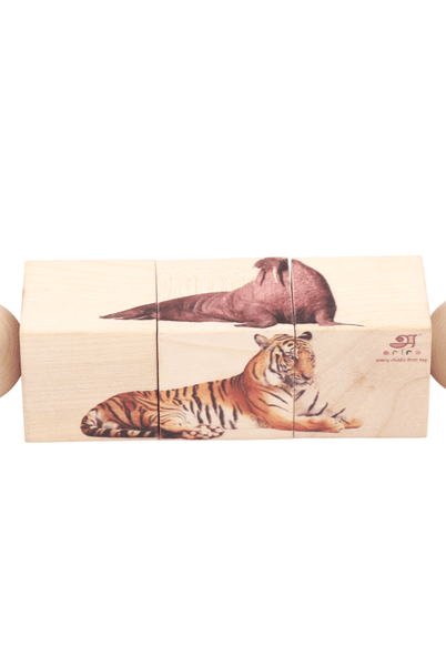 Toddler's Rubik's Cube - Rotating Wooden Puzzles - Nimbu Kids