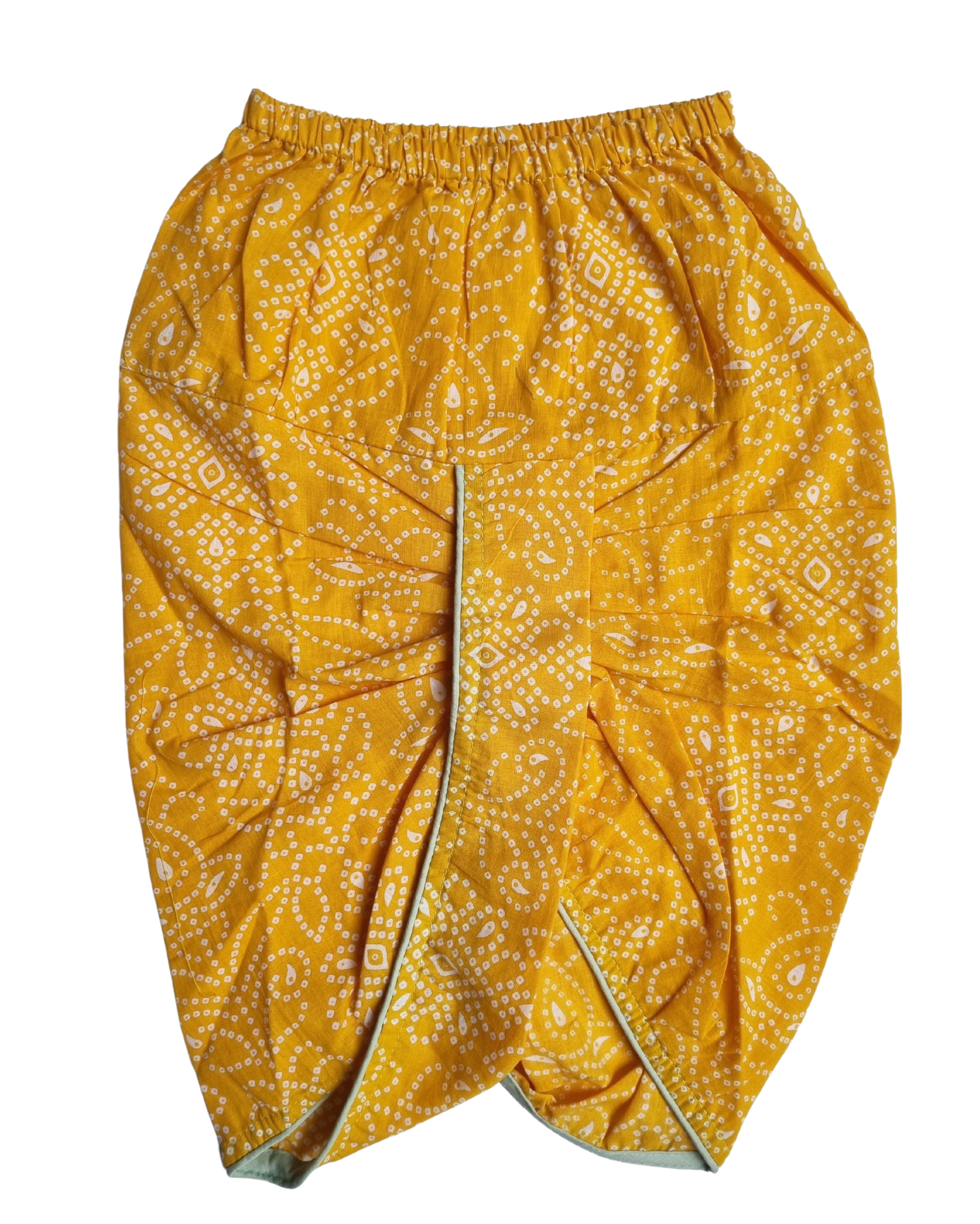 Sage Green & Mustard Floral Paisley Print Cotton Kurta with Dhoti pants - Nimbu Kids