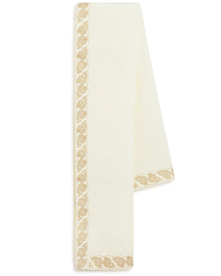 Rajnikant 3pc Cotton Mundu Set in Cream - Nimbu Kids