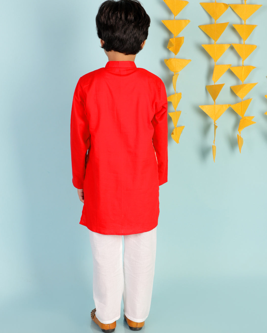 Kali Cotton Kurta Pajama with Stitched Jacket - Nimbu Kids