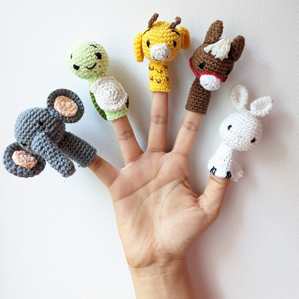Handcrafted Crochet Finger Puppets - Nimbu Kids