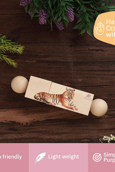 Toddler's Rubik's Cube - Rotating Wooden Puzzles - Nimbu Kids