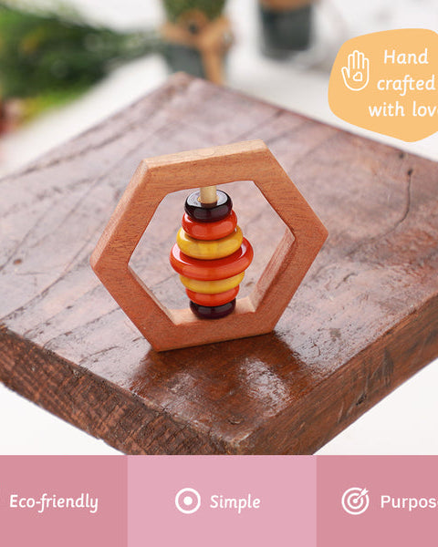 Handmade Wooden Rattles - Nimbu Kids
