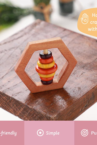 Handmade Wooden Rattles - Nimbu Kids