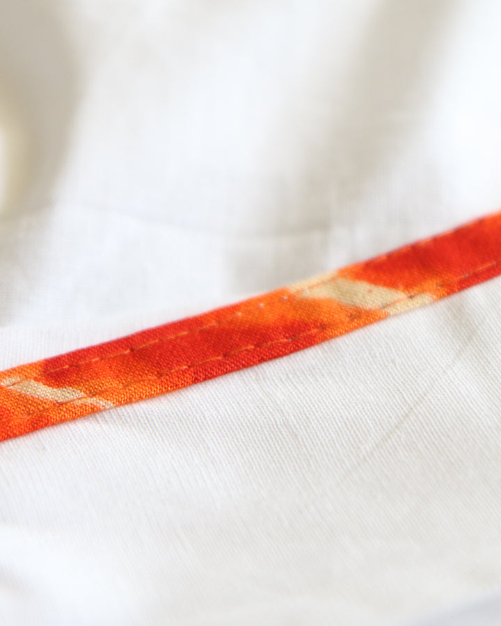 Red Leheriya Stripes Kurta with Dhoti Pants - Nimbu Kids