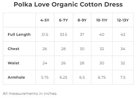 Polka Love Organic Cotton Dress - Nimbu Kids