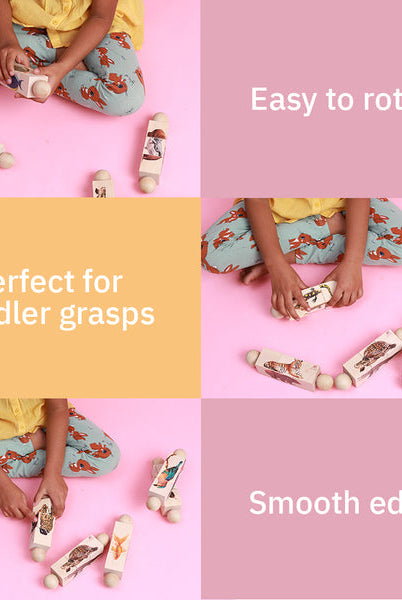 Toddler's Rubik's Cube - Rotating Wooden Puzzles - Nimbu Kids