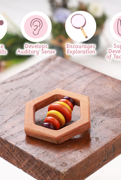 Handmade Wooden Rattles - Nimbu Kids