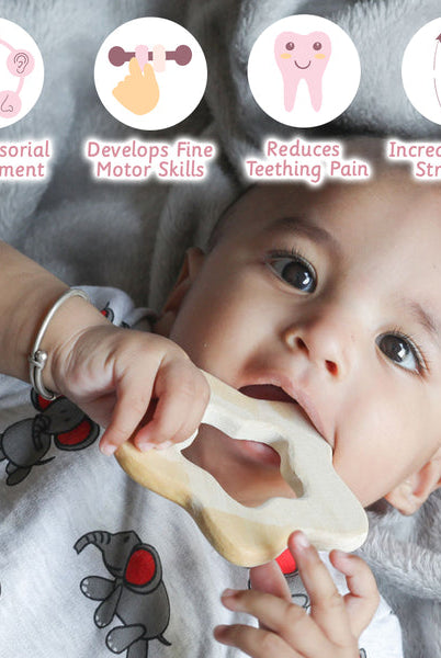 Handcrafted Neem Wood Teethers - Nimbu Kids