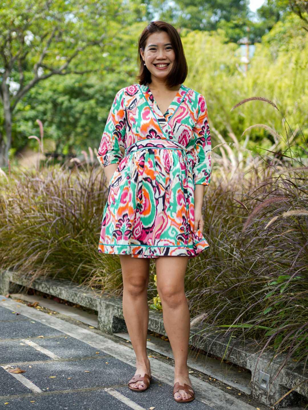 Havana White Rainbow Women Short Dress