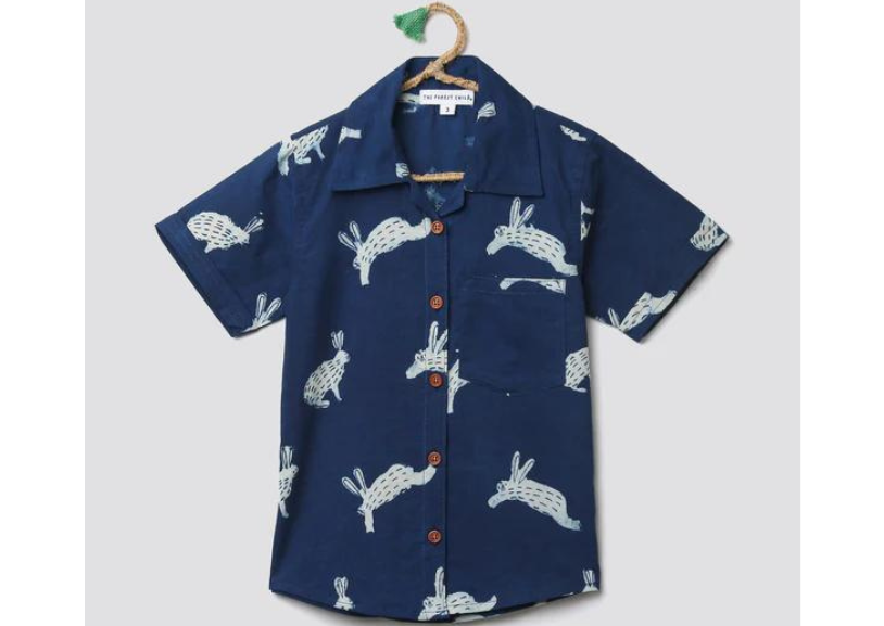 'A Down of Hares' Indigo Shirt