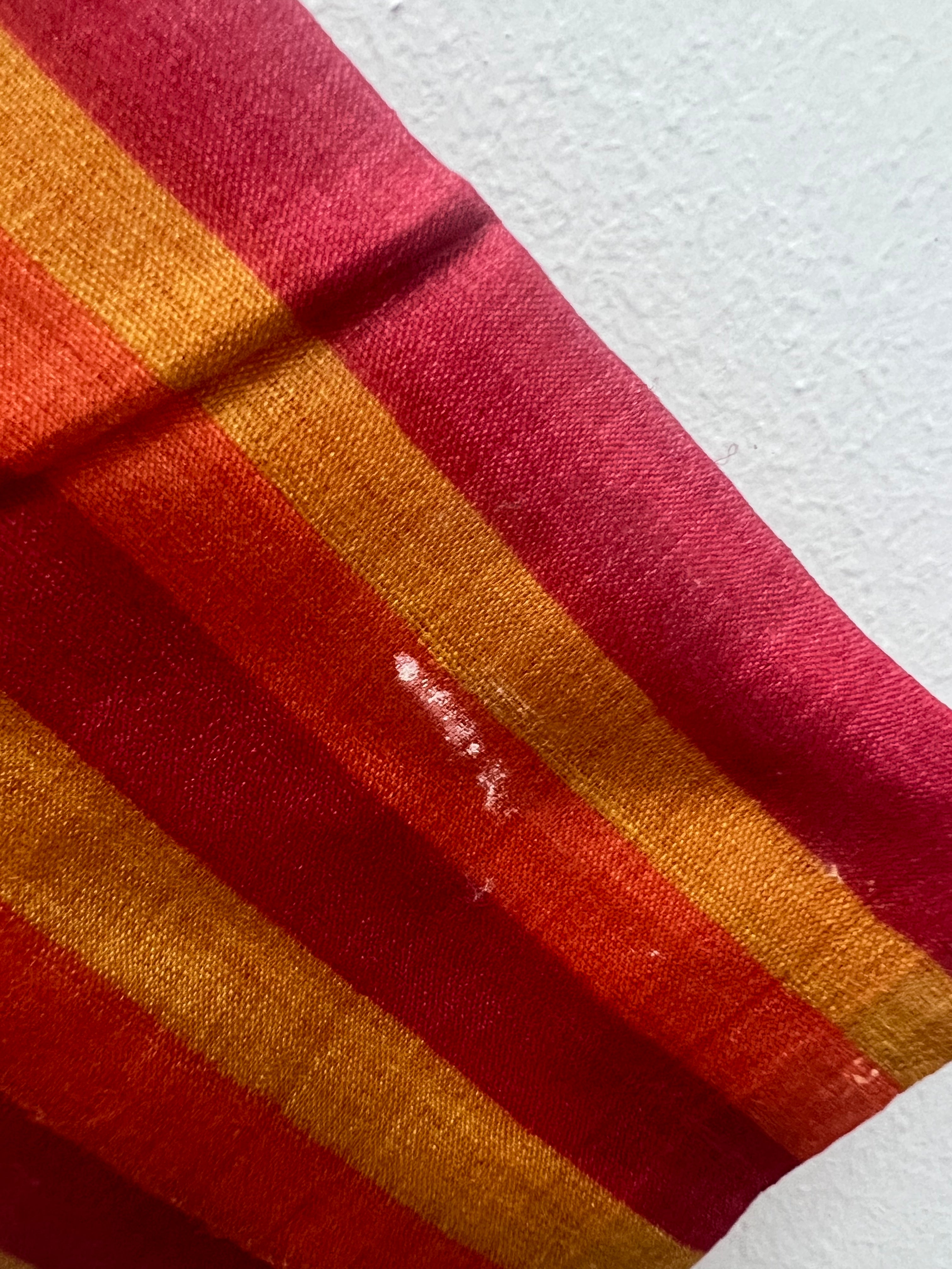 [2-3 yrs] Preloved Boys Red Green Orange Stripe Kurta