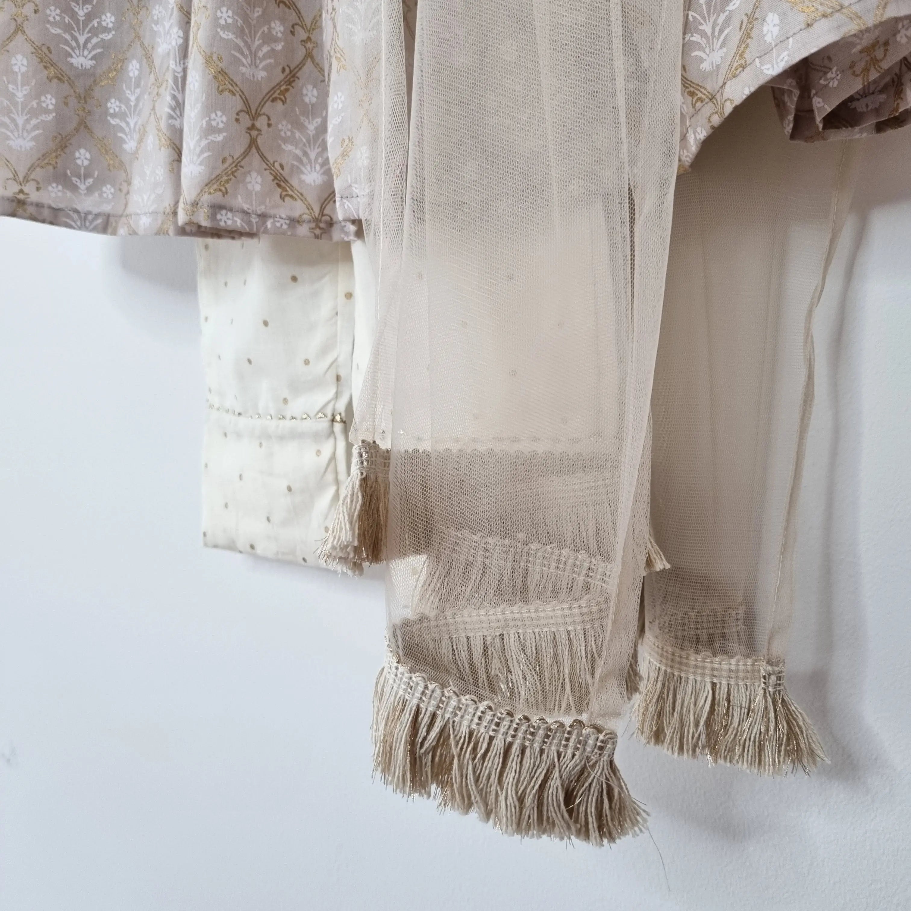 Elegant Gotta Anarkali with Matching Salwar & Net Chunni - Nimbu Kids