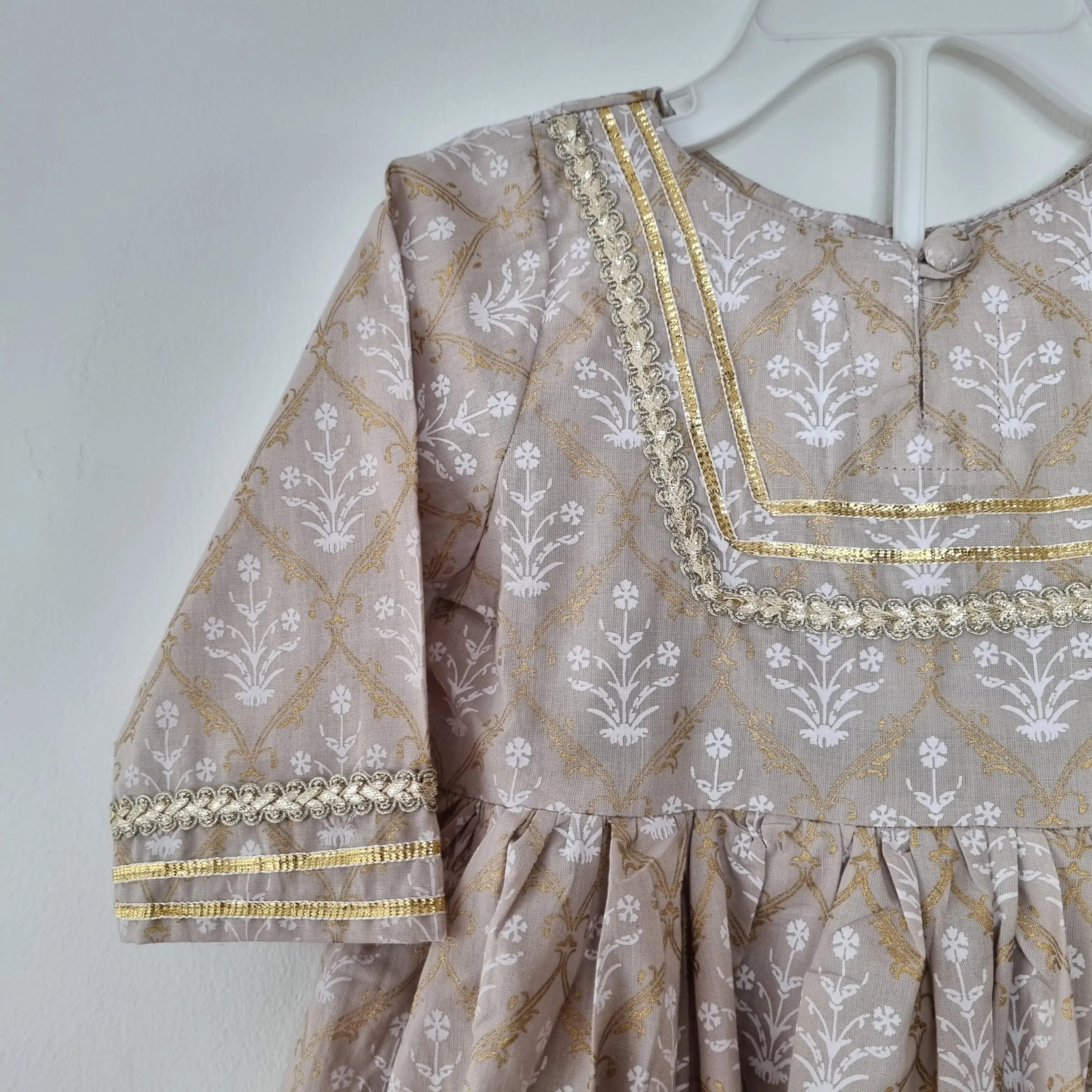 Elegant Gotta Anarkali with Matching Salwar & Net Chunni - Nimbu Kids