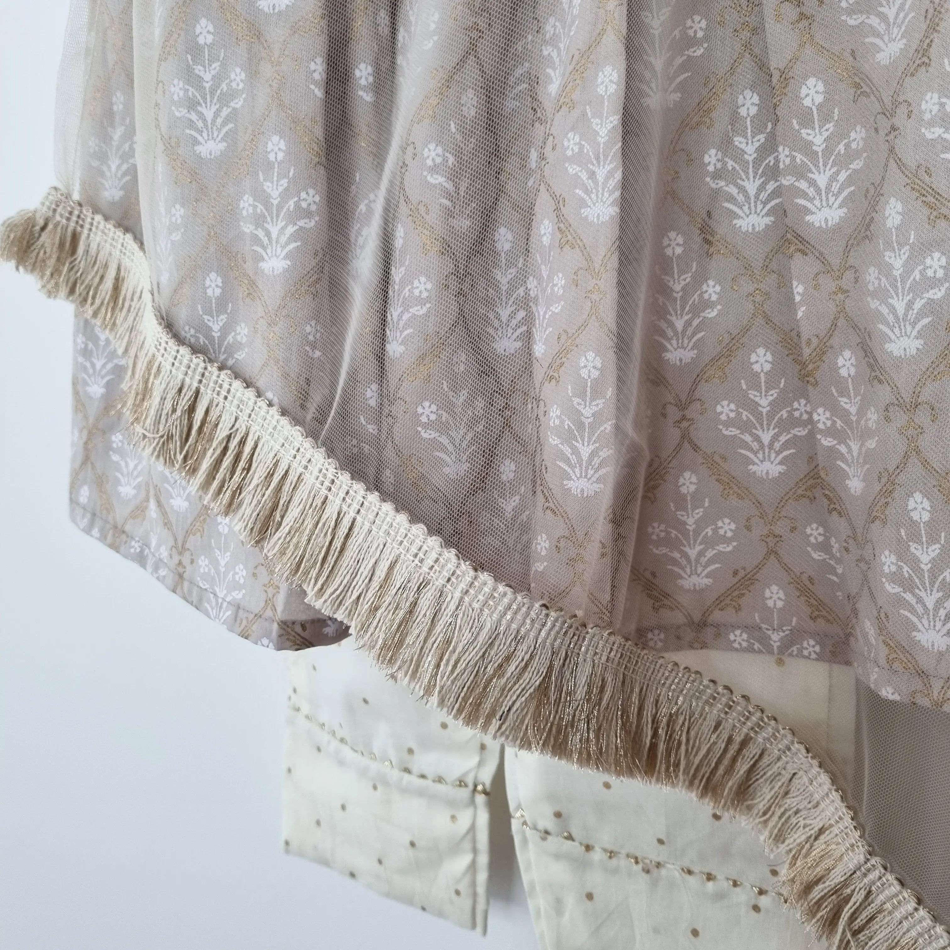 Elegant Gotta Anarkali with Matching Salwar & Net Chunni - Nimbu Kids