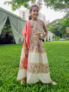 Nysa Dreamy White Lehenga with Net Chunni - Nimbu Kids