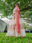 Nysa Dreamy White Lehenga with Net Chunni - Nimbu Kids