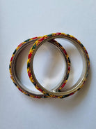 Festive Maroon Green Gold Kada Bangles - Nimbu Kids