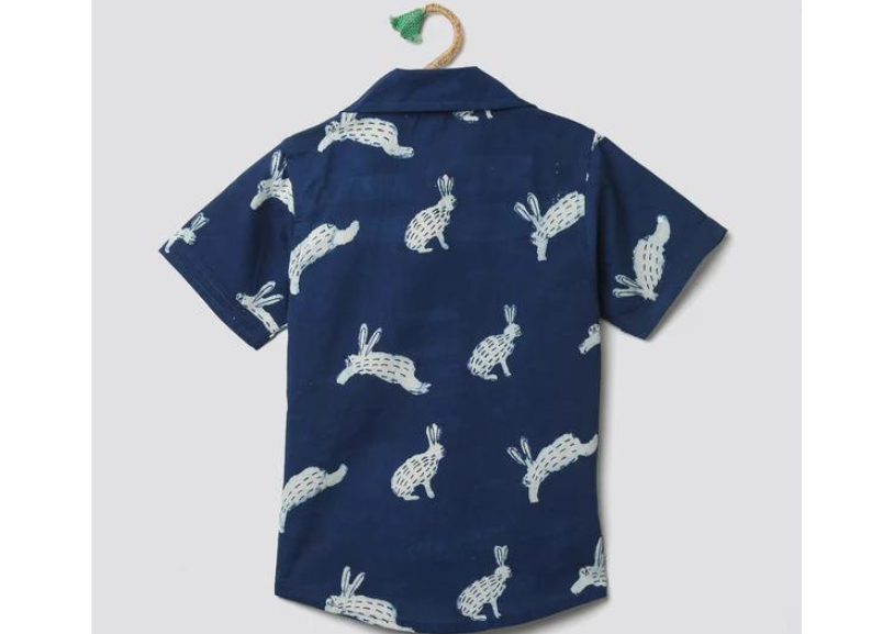 'A Down of Hares' Indigo Shirt