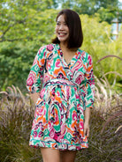 Havana White Rainbow Women Short Dress