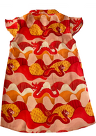 Loopydo Dragon Cheongsam Dress in Organic Cotton