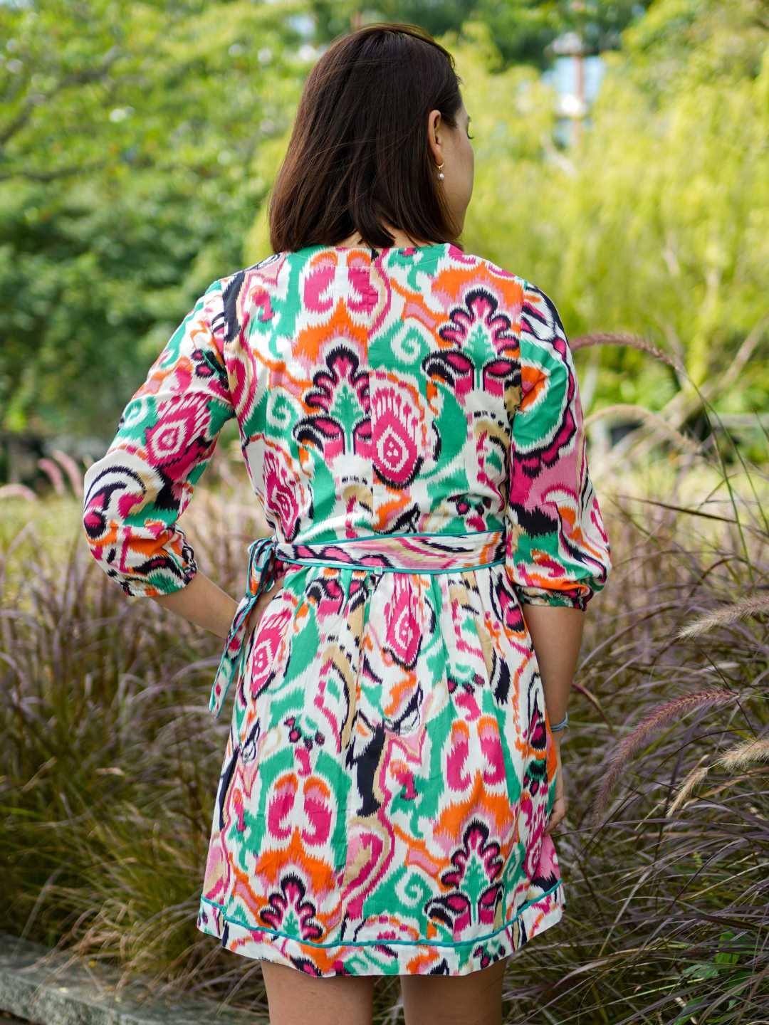 Havana White Rainbow Women Short Dress