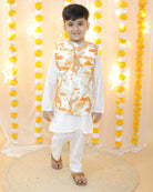 Splash Kurta set for boys - orange