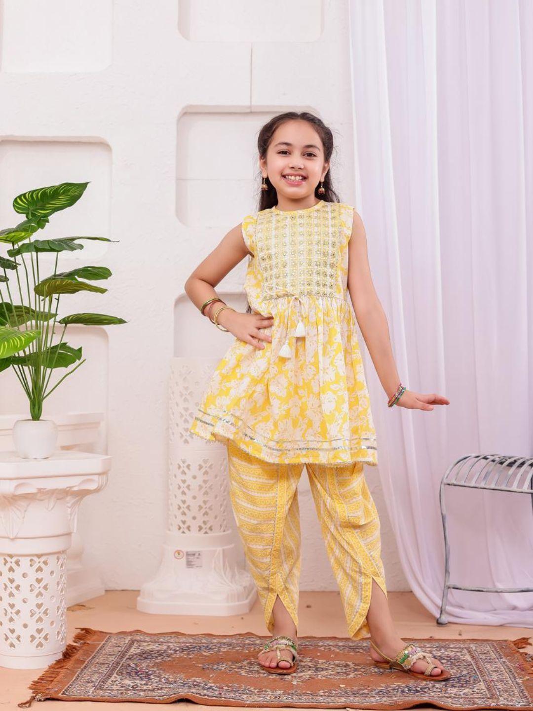 Nimbu Aisha Yellow Kurti Set Ethnic Wear