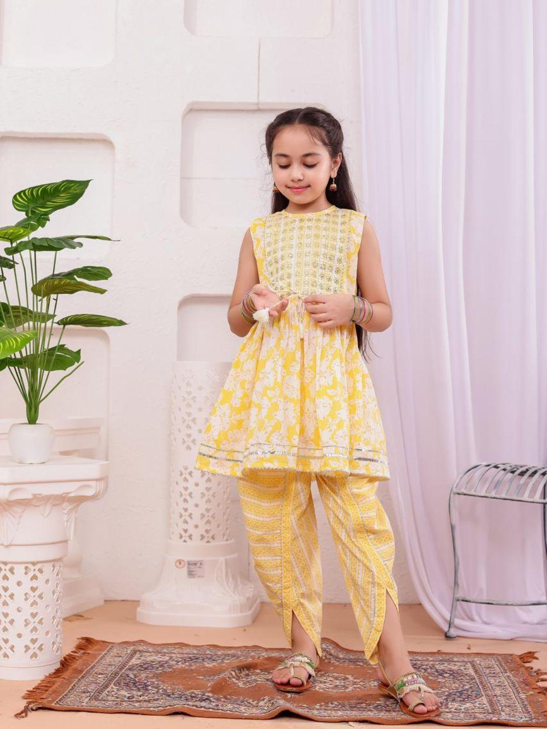 Nimbu Aisha Yellow Kurti Set Ethnic Wear