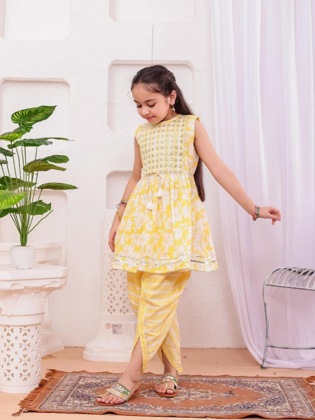 Nimbu Aisha Yellow Kurti Set Ethnic Wear