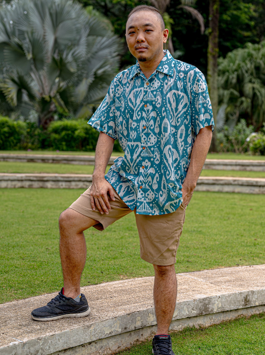 Ankara_Blue_Adults_Unisex_Cotton_Shirt2