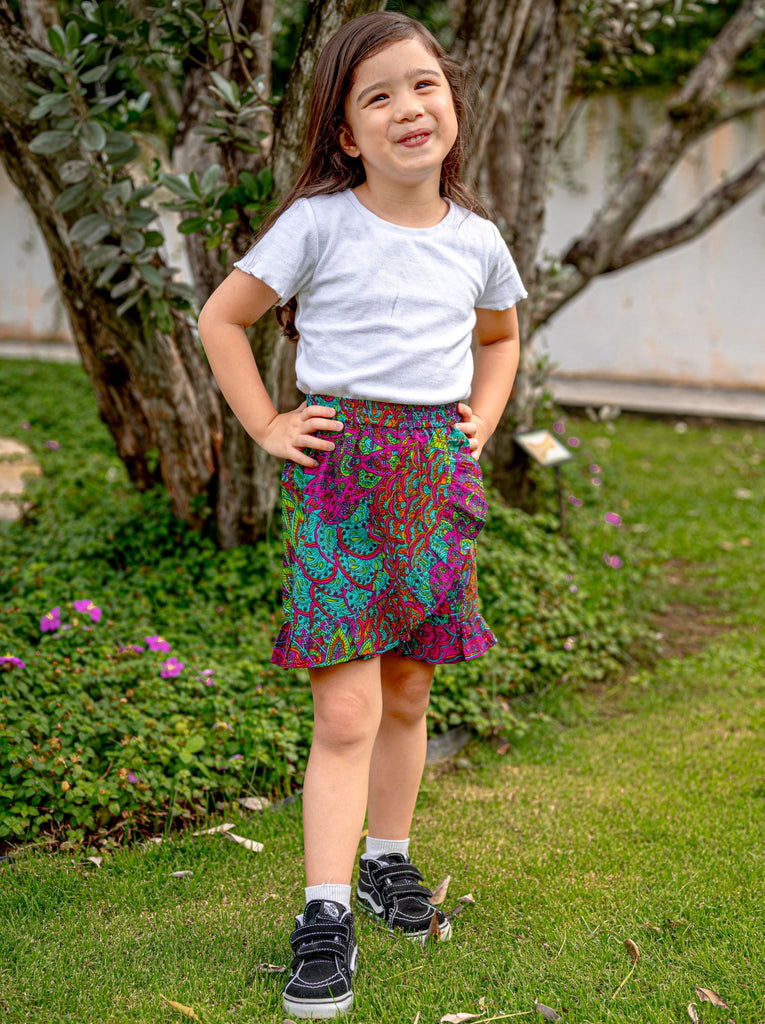  Peru Girls Cotton Skorts - Nimbu Kids