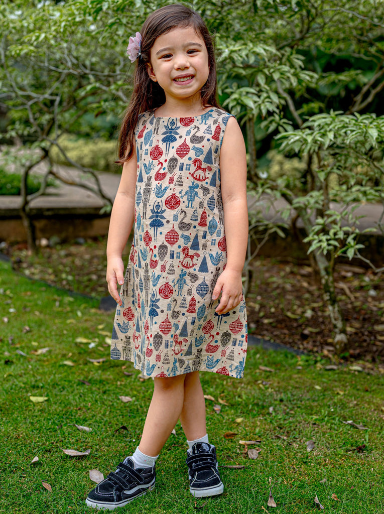 London girls A-Line Dress with Pockets - Nimbu Kids