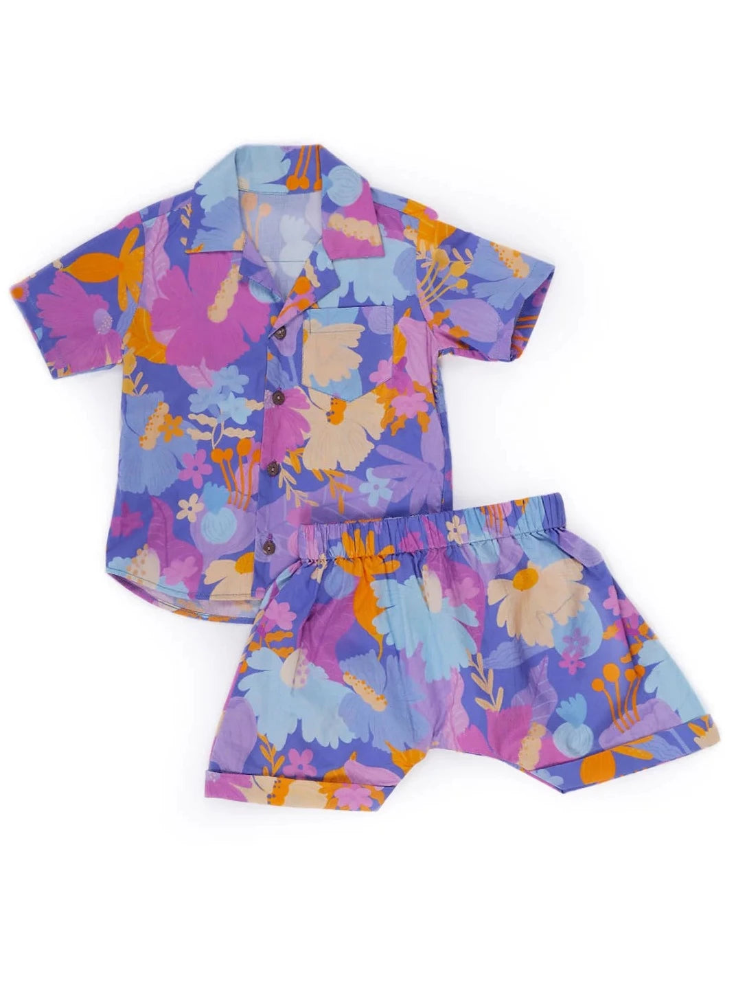 Daffy Infant Co-Ord Set in Purple Organic Cotton