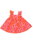 Swiggly Tiered Frock in Organic Cotton for girls nimbu kids