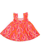 Swiggly Tiered Frock in Organic Cotton for girls nimbu kids