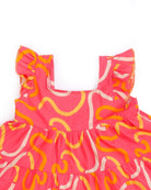 Swiggly Tiered Frock in Organic Cotton for girls nimbu kids