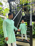 Kurta Jacket for Men match with kids Nimbu SIngapore