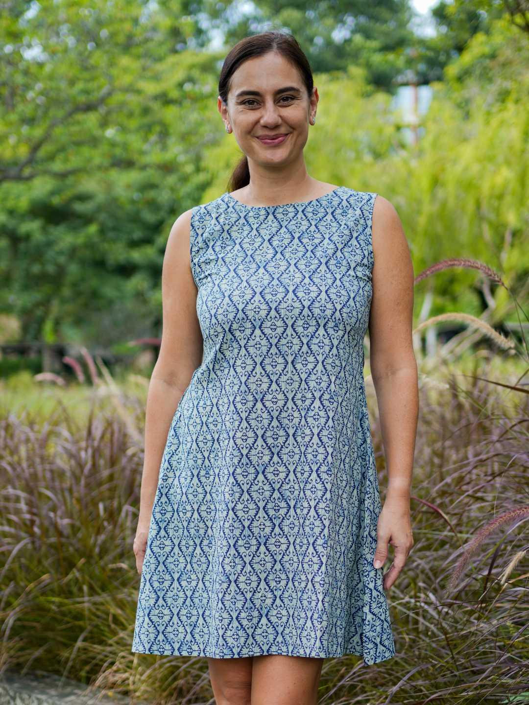 Isla Blue Women's A-Line Dress