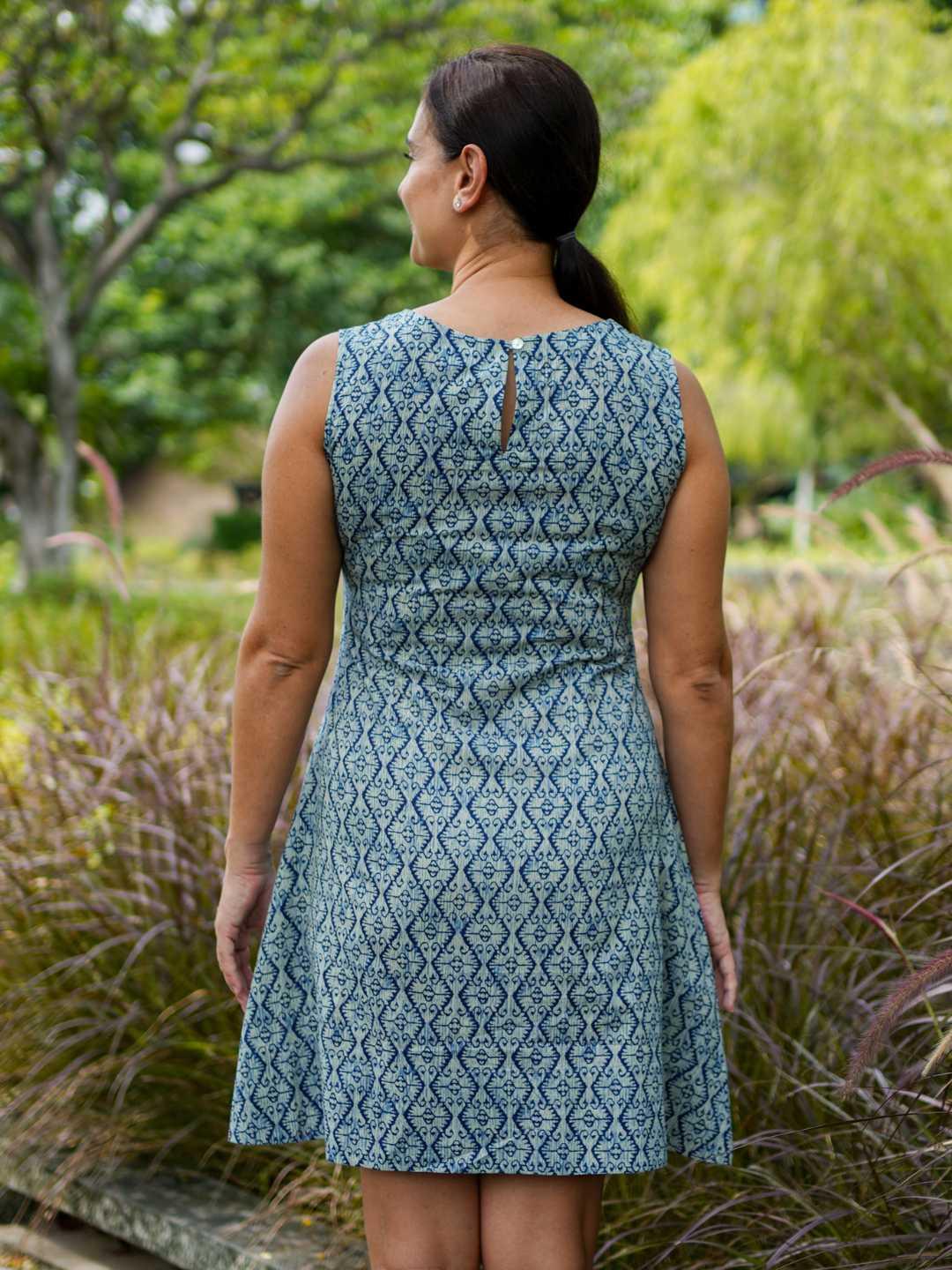 Isla Blue Women's A-Line Dress