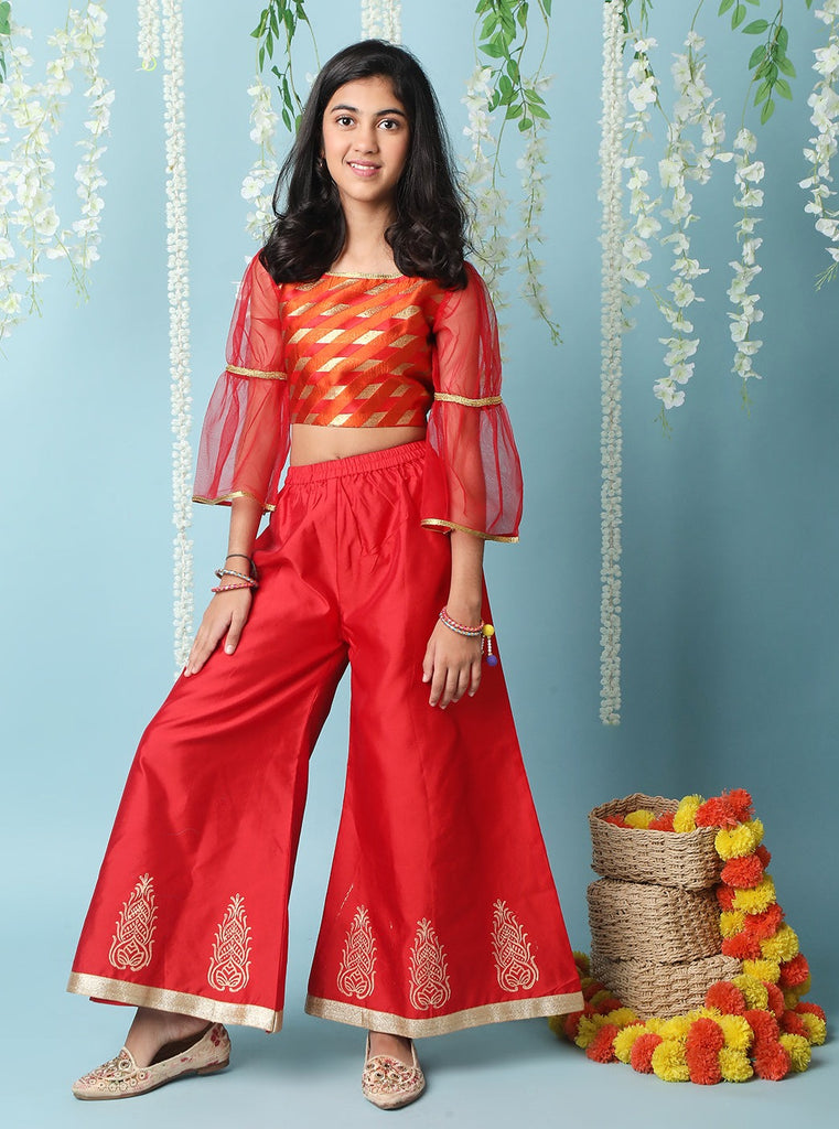 Scarlet Top-Palazzo Set for Gilrs
