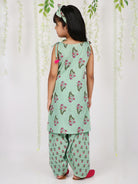 Spring green kurta salwar set with matching hair band