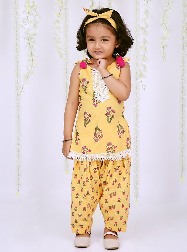 Yellow Kurta Salwar Set for Girls